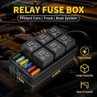 12v Fuse Relay Box 6 Relays And 6 Way Atc ato Fuses For Auto Car Marine Boat