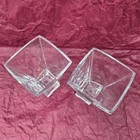 Joyjolt Carre Square Martini Glasses  Set Of 2 Heavy Base Cocktail Glasses