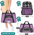 Airline-approved Soft-sided Pet Carrier For Cats And Small Dogs - Large Purple