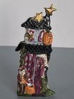 Blue Sky Spooky Howl House Heather Goldmine Halloween 2002 Votive tea Light Hldr