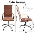 Mid-back Pu Office Chair Executive Office Desk Task Computer Chair Leather