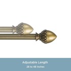 Adjustable Window Curtain Rod 28-48 Inch Antique Brass Finish For Small Cafe
