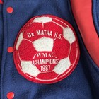 Vintage Dematha High School Jacket Medium Blue Varsity Wmac Champions 1987  19