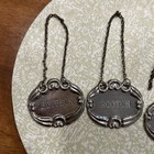 Vintage Sterling Silver Alcohol Decanter Labels Set Of 4