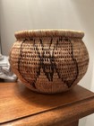Vtg Handwoven Indigenous Artisan Butterfly Basket