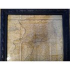 1878 Rand Mcnally 8th Annual Illinois Railroad   Warehouse Framed Fold Out Map