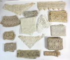 Antique Vintage Lace Trim Crochet Sewing Lot Of  14 Pieces 