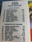 10 25 75 Oregon State Vs Washington Ncaa Football Program Nm W  Robin Earl