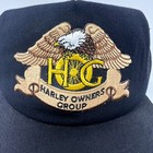Vintage Harley Davidson Owners Group Mesh Trucker Hat Cap Black New Era Made Usa
