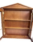 Vintage Wood And Glass Wall Curio Display Case Cabinet 17x20 2 Door Design