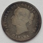 1900 Round 0 s Rare Type Canada 5 Cents Silver Victoria Bust Half Dime Coin