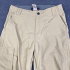 Rei Boys M Sahara Pants 10-12 Cargo Beige Upf Hiking Converts To Shorts
