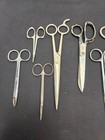 Lot Of 9 Vintage Medical Surgical Scissors Shears Various Sizes Stainless Steel