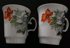 Set Of 2 Pcs Vintage Coffee Mugs Soviet Russian Large Porcelain Cups 