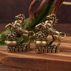 Brass Feng Shui Horse Statue  Wealth Luck Figurine With Treasure Bowl