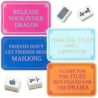 4 Pcs Mahjong Tile Shuffler Pink  Deep Blue  Light Blue  Orange Chinese Frame