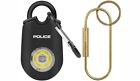 Personal Safety Alarm Keychain Police Mini Siren Flashlight Pocket Alarm Black