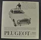 1959 Peugeot 403 Sedan Sales Brochure Card 33 3 Rpm Record Excellent Original 59