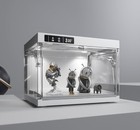 4pcs Led Smart Shoe Box Automatically Opening Transparent Sneaker Display Case