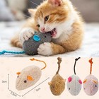 5pcs Plush Mouse Cat Toys Catnip Stuffed Mice Interactive Play Toy Set