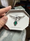 Bp Nk86848 Regal Attitude Rhodium Plated Green Quartz Pendant Necklace 18 