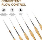 6pcs Miniature Paint Brushes Set With Triangular Handles - For 12pcs  Wooden 