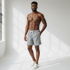 Hollister Men   s Floral Paisley Swim Trunks Quick Dry Beach Shorts Print Xsmall