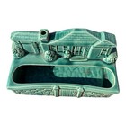 Vintage 1950   s Mid Century  Turquoise Ceramic Mccoy Ranch House Indoor Planter