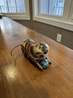 Vintage Tin Wind Up Cat Toy With Ball Japan Litho Mechanical Kitten