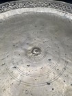Antique Hand-hammered Heavy Brass Tray 14  Middle Easter indo-persian Platter