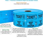 1000 Raffle Tickets  Blue  1 Of 8 Colors   Double Roll  Ticket For Events  En   