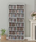 New Dvd Storage Tower 16 Shelf Adjustable Media Rack 8 Tier Home Office Stand