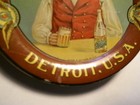 Pre-pro Goebel Beer   old Man   Bottle  Tip Tray   Detriot  Michigan