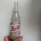 Vintage 12 Oz  Soda Bottle Pepsi Cola Red White
