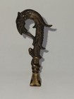 Antique Brass Wax Seal Stamp With Dolphin Serpent Handle   Monogram Initials   