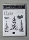 Stampin  Up  Peaceful Evergreens Cling Stamp Set   Dies Bundle Christmas