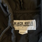 Black Rifle Coffee Company Quilted Hooded Jacket Men s L Large Flag Brc Full Zip