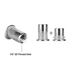 40pcs 1 4   -20 Rivet Nuts Stainless Steel Threaded Insert Nut 1 4-20unc Nuts   