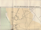 Transjordan-palestine-jordan V  Old Rare Tourist Map The Old City Jerusalem 1953