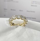 10 90ct Lab Created Diamond U-prong Eternity Wedding Ring 14k Yellow Gold Plated
