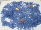 2 Pounds Blue Flat Oval India Handmade Glass Beads Wholesale Bulk Lot  fdc-1     