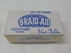 Nos Set Of 3 Braid-aid Vari-folders Adjustable Rug Braiding Tool New