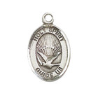 Small Sterling Silver Holy Spirit Medal Pendant 24  Endless Chain Necklace