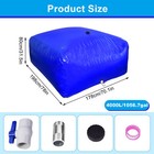 Portable Water Storage Bladder 1060 Gal 1000d Pvc Collapsible Water Tank New---