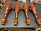 4-15 5    Vintage Set Of Wood Salvage Queen Ann Table Legs Crafter Reclaimed