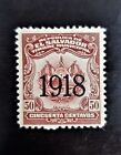 Postage Stamps 1918 Definitive With Overprints El Salvador Set Of 2 Pcs G vg  
