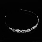 Bridal Tiara Headband Silver Swarovski Rhinestone Elements In Floral Design 