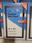 Aria Lite Modern Framed Wall Vent Cover Abs Plastic White 6  X 10  