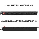 Btu Power Surge Protector Rack-mount Pdu  12 Outlet Power Strip With Switch     
