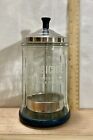 Vintage Barbicide Disinfectant Glass Jar 8  Made By  King Research Inc 